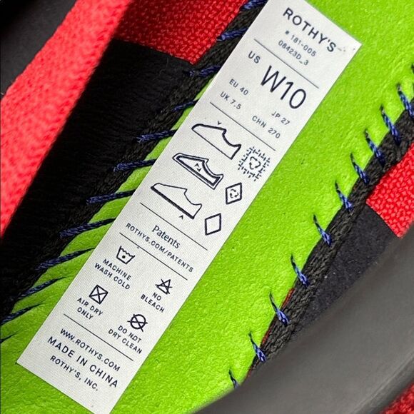 Rothy's Glamour Red Ballet Flats with Bow Size 10 - Picture 6 of 8